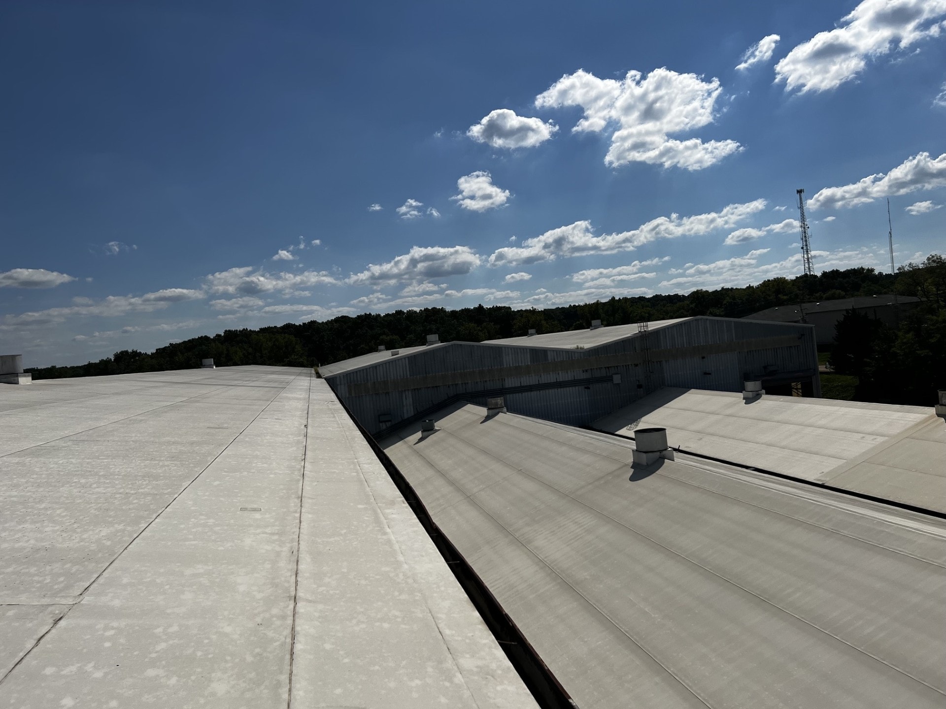 Commercial roofing systems maintained by RCE — TPO EPDM metal Missouri